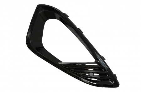 Piese Auto - Grila bara fata dreapta (cu locas proiectoare, plastic, negru lucios) FORD FIESTA dupa 2017