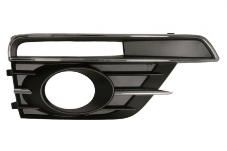 Grila bara fata Dreapta cu locas proiector plastic, negru/negru lucios potrivit VW BEETLE 2011-2019
