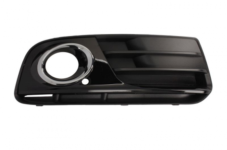 Grila bara fata Dreapta (cu orificii pentru lampa ceata, plastic, crom/negru) potrivit AUDI Q5 10.08-05.17 11.08-06.12 [0]