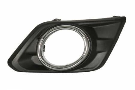 Grile - Grila bara fata Dreapta (cu orificii pentru lampa ceata, plastic, crom/negru) potrivit NISSAN X-TRAIL III dupa 2014 2013-2017