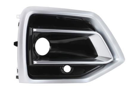 Elemente bara - Grila bara Fata Dreapta cu orificii proiector ceata, argintiu/negru lucios potrivit AUDI Q5 06.16- 01.17-10.20