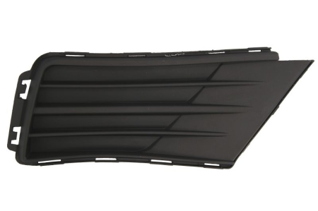 Grile - Grila bara fata Dreapta (cu orificiul barei de tractare, plastic, negru) potrivit VW CADDY IV 2015-2020