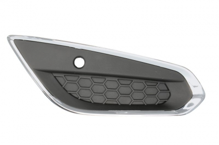 Elemente bara - Grila bara fata dreapta cu ornament cromat cu gauri senzori parcare plastic, negru/crom potrivit VOLVO S60 II 2010-2013