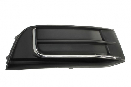 Grila bara fata dreapta cu ornament cromat plastic, negru/crom potrivit AUDI A3 8V 2016-2020 [0]