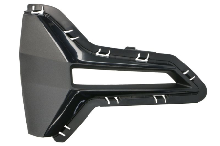Grile - Grila bara Fata Dreapta (exterior, cu gauri LED, plastic, negru lucios, BASIS) potrivit BMW 3 G20, G21 2018-2022