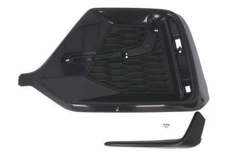 Elemente bara - Grila bara fata partea spate dreapta cu dunga neagra plastic, negru mat potrivit HONDA CIVIC X dupa 2020