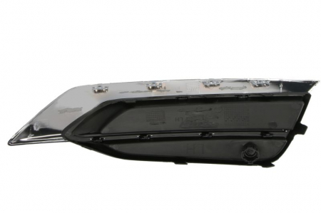 Grila bara fata stanga cu gauri senzori parcare plastic, negru/crom potrivit VOLVO S90 II 2016-2020 [1]