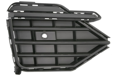 Grile - Grila bara fata Stanga (cu loc de sipci, orificii senzor parcare, plastic, negru) potrivit VW TOUAREG CR dupa 2018