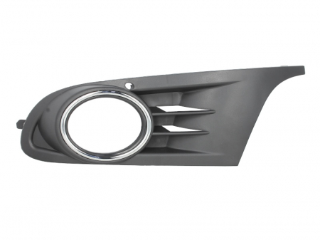 Grile - Grila bara fata stanga potrivit VW GOLF 2008-2013 - cu locas proiectoare, negru/crom