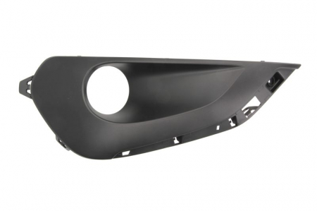 Piese Auto - Grila bara fata stanga cu locas proiectoare, plastic, neagra PEUGEOT 208 dupa 2015