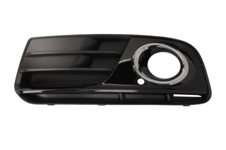 Grila bara Fata Stanga cu orificii proiector ceata, plastic, crom/negru potrivit AUDI Q5 10.08-05.17 11.08-06.12 Elemente bara - Grila bara Fata Stanga cu orificii proiector ceata, plastic, crom/negru potrivit AUDI Q5 10.08-05.17 11.08-06.12
