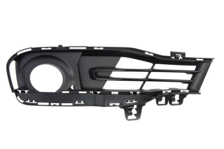 Elemente bara - Grila bara Fata Stanga cu orificii proiector ceata, plastic, negru potrivita BMW 3 F30, F80, 3 F31; MAZDA 3 dupa 2011