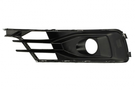 Grila bara fata stanga cu ornament cromat cu locas proiectoare, plastic, negru/crom potrivit AUDI A6 C7 20115-2018 [1]