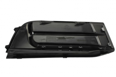 Grila bara fata stanga cu ornament cromat plastic, negru/crom potrivit AUDI A3 8V 2016-2020 [1]