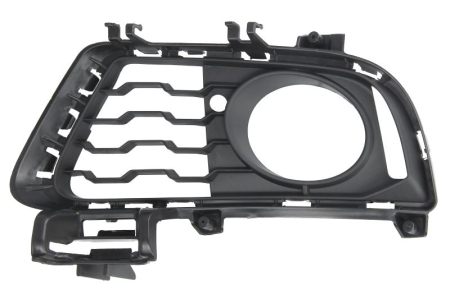 Grila bara Fata Stanga pachet M, cu orificii proiector ceata, plastic, negru potrivit BMW 3 GRAN TURISMO F34 11.12-