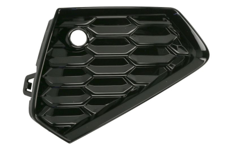 Elemente bara - Grila bara Spate Stanga S-LINE, cu orificii senzori parcare, negru lucios potrivit AUDI A3, A3 ALLSTREET 11.19- 05.20-