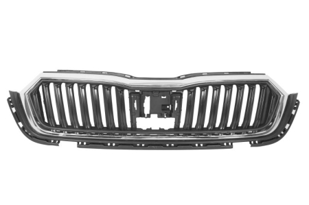 Grile - Grila fata potrivita SKODA OCTAVIA IV dupa 2019 (cu dunga, crom/negru)