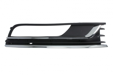 Elemente bara - Grila Fata Dreapta (COMFORTLINE, cu orificii lampa ceata, crom/negru) potrivit VW PASSAT ALLTRACK B7, PASSAT B7 08.10-12.15 08.10-12.14
