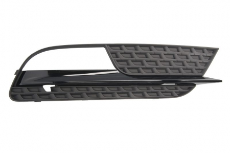 Elemente bara - Grila Fata Dreapta (cu orificii lampa ceata, cu gauri pentru senzorii de parcare, negru) potrivit AUDI A5 06.07-01.17 10.11-07.16