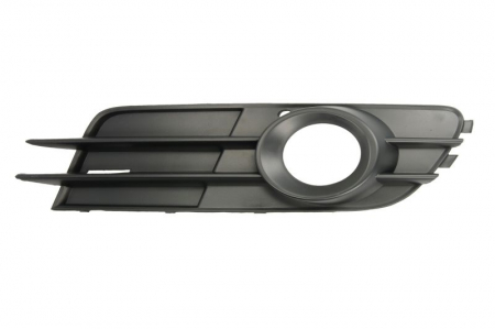 Elemente bara - Grila Fata Dreapta (cu orificii lampa ceata, negru) potrivit AUDI A6 C7 11.10-09.18 11.10-06.14