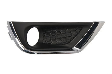 Elemente bara - Grila Fata Dreapta (cu orificii lampa ceata, plastic, crom/negru) potrivit JEEP COMPASS dupa 2017 dupa 2016