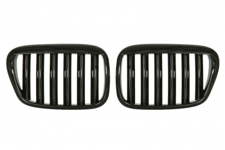 Grile - Grila fata Dreapta/Stanga Fata (set, negru lucios) potrivit BMW 5 (E39) 2.0-4.9 09.95-05.04 11.95-06.03
