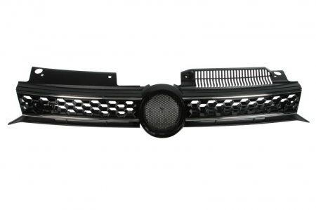 Grile - Grila fata Fata (GTD, crom/negru) potrivit VW GOLF VI 1.2-Electric 2008-2016 2008-2012