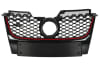 Grila fata potrivit VW GOLF 2003-2010 - GTI, negru/rosu [1]