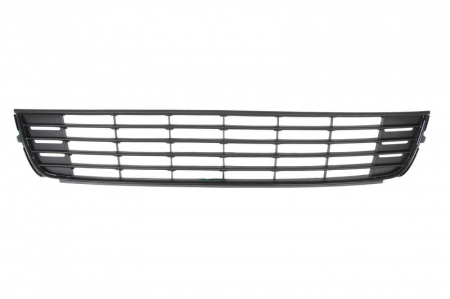 Piese Auto - Grila Fata (Mijloc, cu gauri de lama, negru) potrivit VW CADDY III, CADDY III/MINIVAN, TOURAN 2004-2015 dupa 2010