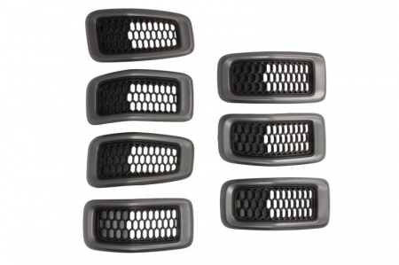 Grile - Grila fata (set, gri/negru) potrivit JEEP CHEROKEE 2.0D-3.2 dupa 2013 2013-2018