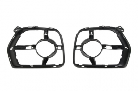 Grila proiector bara Fata Set 2 bucati, cu locas proiector plastic, negru potrivit BMW X6 E71, E72 2007-2014 [1]