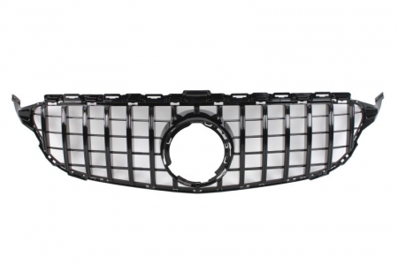 Grile - Grila radiator AMG STYLING/GT, negru lucios potrivit MERCEDES C-KLASA W205 12.18-02.21