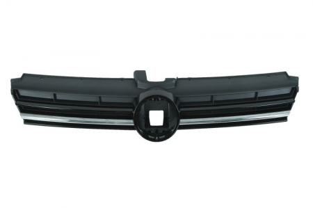 Grila radiator closed; cu dungi crom, negru potrivit VW GOLF VII 03.17-12.20