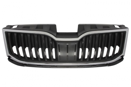 Grile - Grila radiator cu dunga, crom/negru potrivit SKODA OCTAVIA III 1.0-2.0D dupa 2012