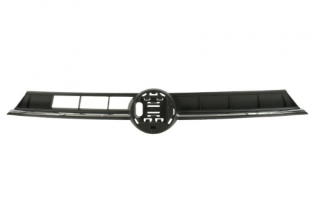Grile - Grila radiator (cu dungi, negru lucios/crom) potrivit VW POLO VI AW dupa 2021