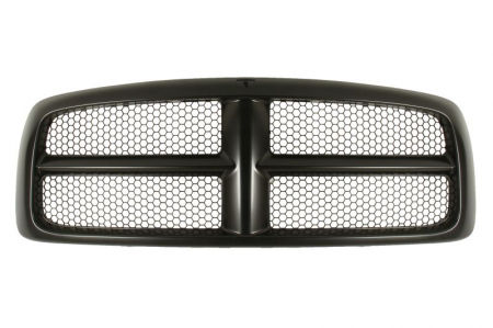 Grila radiator cu ornamente cromate, negru lucios potrivit DODGE RAM 1500, RAM 2500, RAM 3500 3.7-8.0 2002-2005 [0]