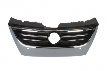 Grile - Grila radiator fata cu locas senzori parcare, crom VW PASSAT CC intre 2008-2012