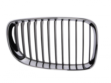 Grila radiator fata dreapta potrivit BMW Seria 1 2007-2013 - negru/crom [0]