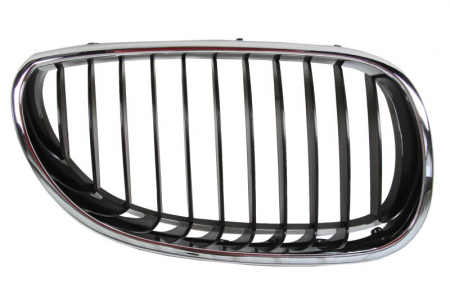 Grile - Grila radiator fata dreapta potrivit BMW Seria 5 2003-2010 - negru/crom