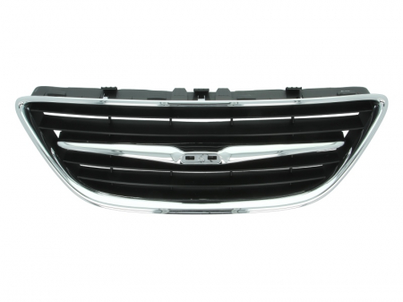 Grile - Grila radiator fata mijloc negru/crom SAAB 9-3 intre 2002-2007