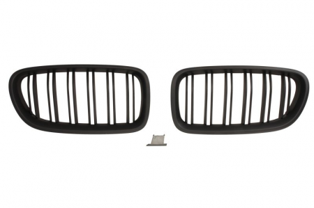 Grile - Grila radiator fata (set; Set 2 bucati, M-PAKIET, negru-mat) potrivit BMW 5 (F10), 5 (F11) 2.0-4.4 06.09-02.17 12.09-06.13