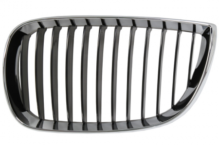 Grila radiator fata stanga potrivit BMW Seria 1 2003-2007 - deschis, negru/crom [0]