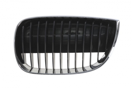 Grila radiator fata stanga potrivit BMW Seria 1 2003-2007 - negru/crom [0]
