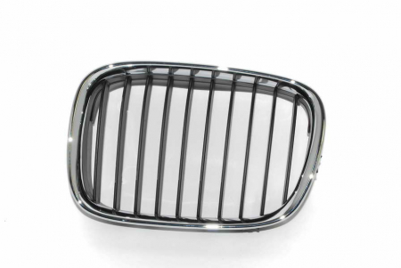 Grile - Grila radiator fata stanga potrivit BMW Seria 5 1995-2000 - negru/crom