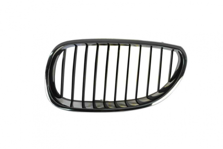 Grile - Grila radiator fata stanga negru/crom BMW Seria 5 intre 2003-2010