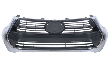 Grila radiator rame crom, negru potrivit TOYOTA HILUX VIII 06.20-