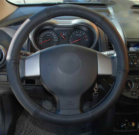 Piese auto electrice - Husa volan, piele, diametru: 35-37cm, negru
