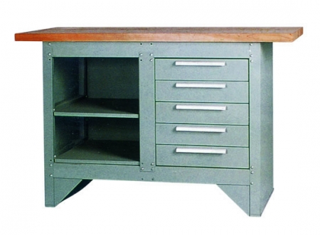 Echipamente - Dulap scule fix cu blat lemn 5 setare 1372x865x508 mm