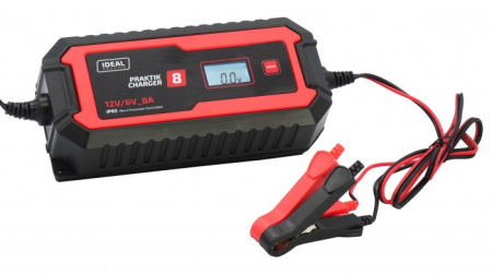 Produse iarna - Incarcator acumulator auto PRAKTIK CHARGER 8 LCD, tensiune incarcare: 6/12 V, curent incarcare: 8A, sursa alimentare: 230V, tip Acumulator: AGM/EFB/GEL/MF/WET