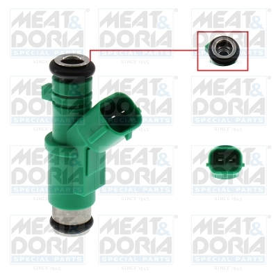Alimentare combustibil - Injector potrivit CITROEN C2, C3 I, NEMO, NEMO/MINIVAN; PEUGEOT 1007, 206, 206+, 207, BIPPER, BIPPER TEPEE, PARTNER 1.1/1.4 09.98-